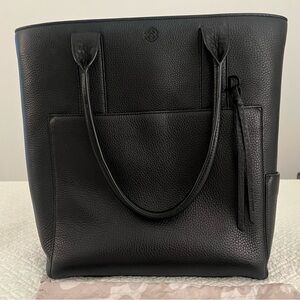 Dagne Dover Charlie Black Leather Tote Bag